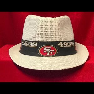 San Francisco 49ers white fedora